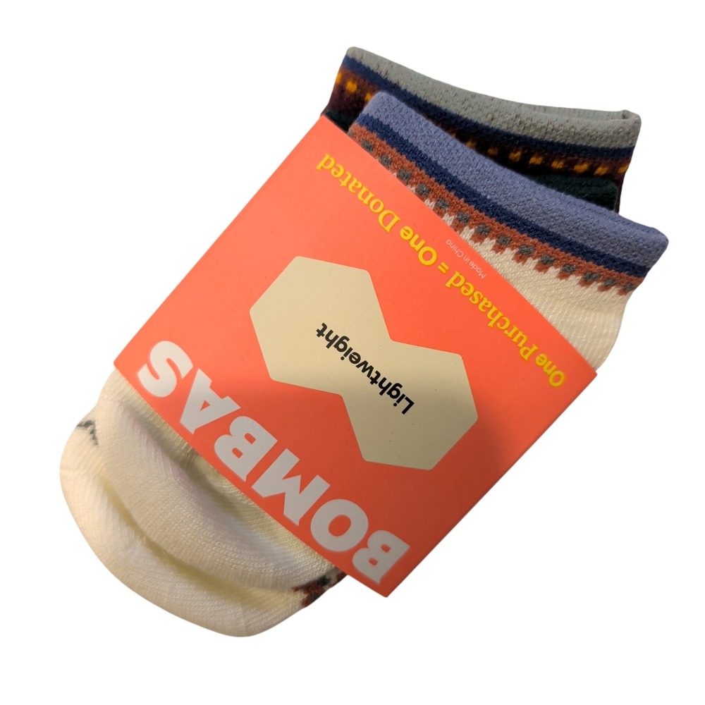 K0 Bombas 4bPairs Toddler Lightweight Socks Fair Isle Shoe Size 5T-7.5T NEW